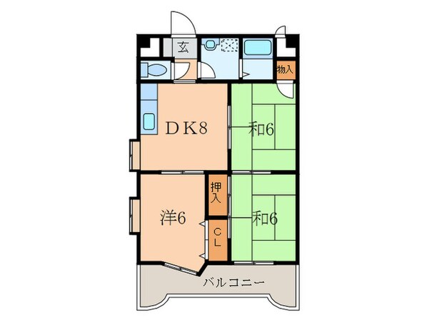 サングレイス長行の物件間取画像